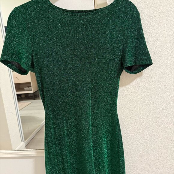 Green sparkly reformation mini dress - small - Picture 2 of 3